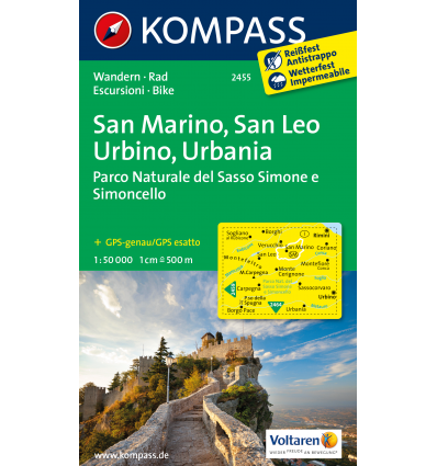 San Marino, San Leo, Urbino, Urbania 1:50.000
