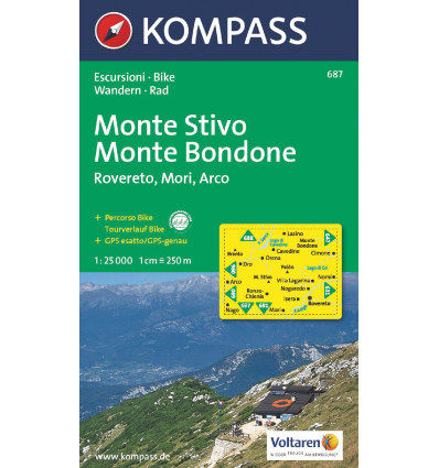 Monte Stivo, Monte Bondone, Rovereto, Mori, Arco 1:25.000