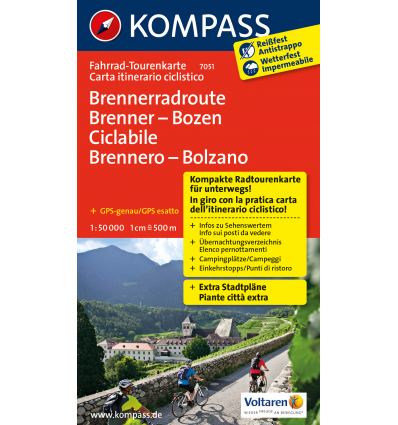 Ciclabile Brennero – Bolzano 1:50.000