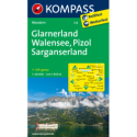 Glarnerland, Walensee, Pizol, Sarganserland 1:40.000