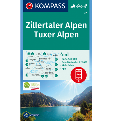 Zillertaler Alpen, Tuxer Alpen 1:50.000