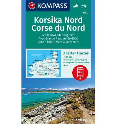 Korsika Nord 1:50.000, SET aus 3 Karten