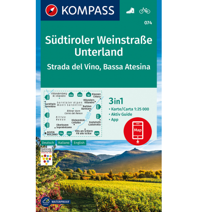 Südtiroler Weinstraße, Unterland 1:25.000
