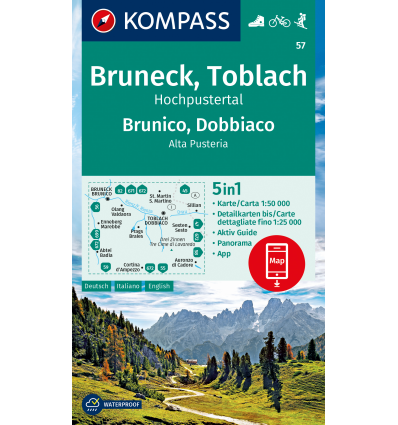 Bruneck, Toblach, Hochpustertal 1:50.000