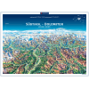 Südtirol Dolomiten Panoramaposter in der Rolle 75x55cm