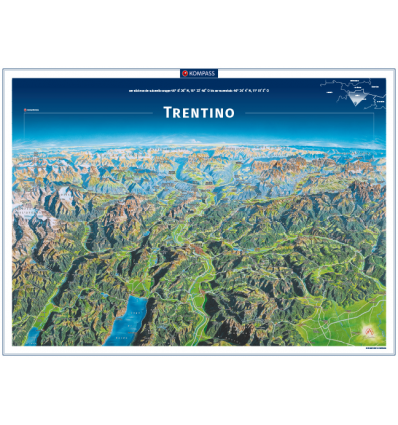 Trentino Panoramaposter in der Rolle 75x75cm