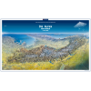 Die Alpen von Norden Panoramaposter in der Rolle 100x59cm