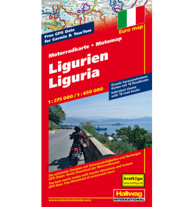 Carta motociclistica Liguria 1:250.000/1:650.000