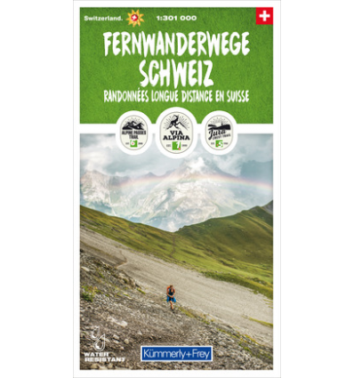 Svizzera sentieri escursionistici a lunga distanza 1:301.000
