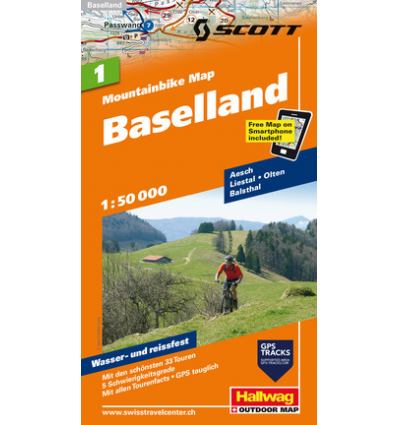 Mountainbike Map Baselland Nr. 1 1:50.000