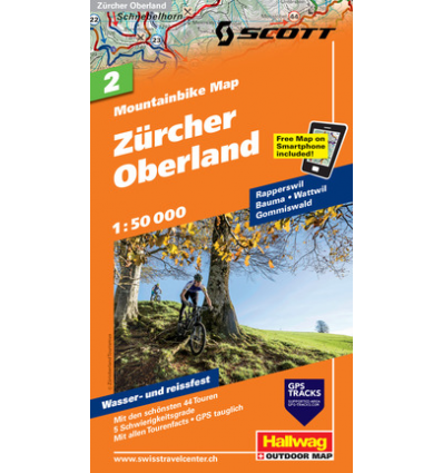 Mountainbike Map Zürcher Oberland Nr. 2 1:50.000