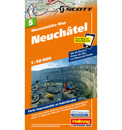 Mountainbike Map Neuenburg/Neuchatel Nr. 5 1.50.000