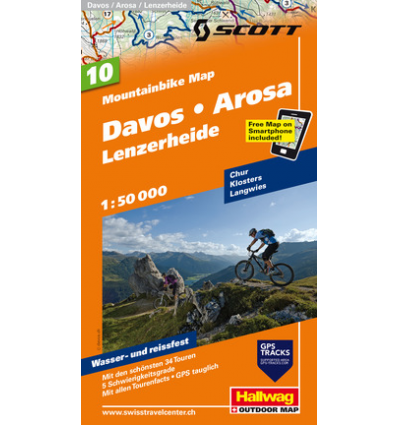 Mountainbike Map Davos-Arosa-Lenzerheide Nr. 10 1.50.000