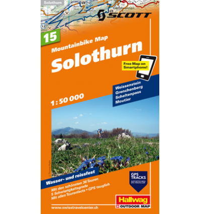 Mountainbike Map Solothurn Nr. 15 1:50.000