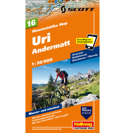 Mountainbike Map Uri Andermatt Nr. 16 1:50.000