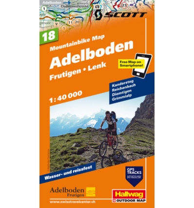 Mountainbike Map Adelboden (Frutigen - Lenk) Nr. 18 1:50.000