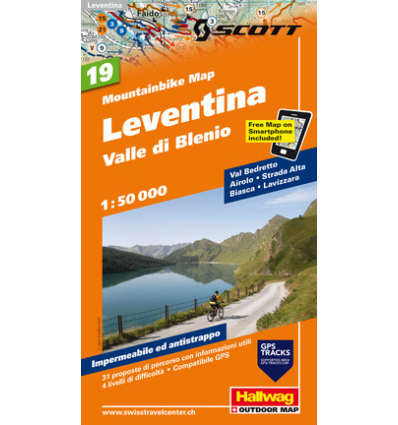 Mountainbike Map Leventina Valle di Blenio Nr. 19 1:50.000