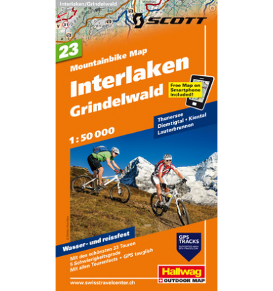 Mountainbike Map Interlaken Grindelwald Nr. 23 1:50.000