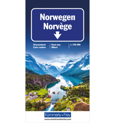Straßenkarte Norwegen 1:750.000
