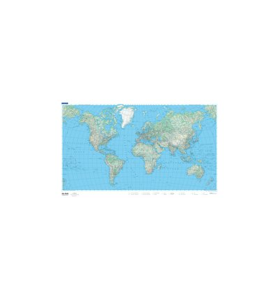 Weltkarte 1:50 Mio physikalisch