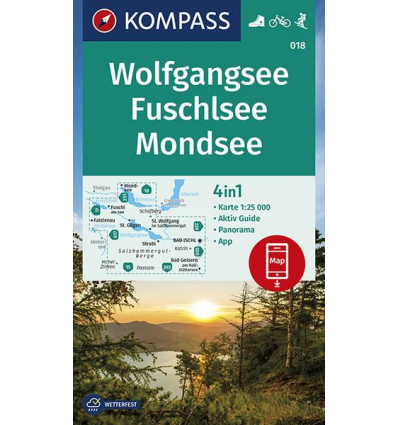 Wolfgangsee, Fuschlsee, Mondsee 1:25.000