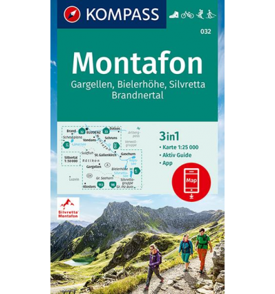 Montafon, Gargellen, Bielerhöhe, Silvretta 1:25.000