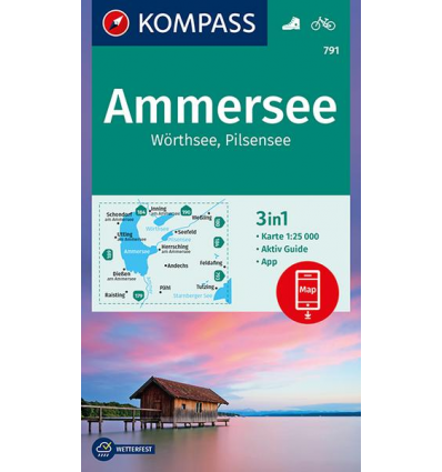 Ammersee, Wörthsee, Pilsensee 1:25.000