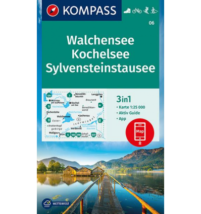 Walchensee, Kochelsee, Sylvenstein-Stausee, 1:25.000