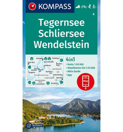 Tegernsee, Schliersee, Wendelstein 1:50.000