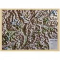 Reliefkarte mit Holzrahmen Südtirol
