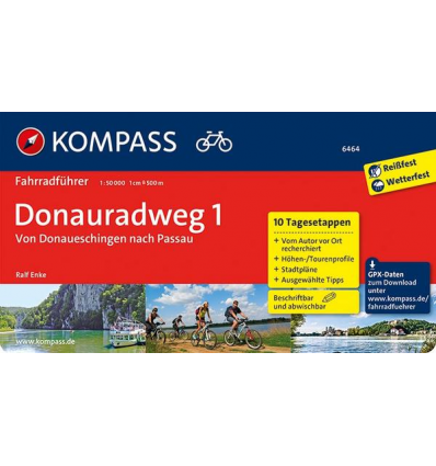 Donauradweg 1, Von Donaueschingen nach Passau guida in lingua tedesca