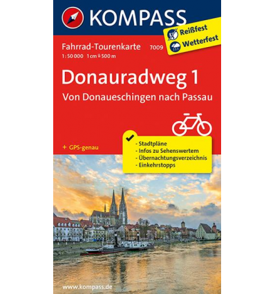 Donauradweg 1, Von Donaueschingen nach Passau guida in lingua tedesca