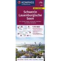 Schwerin, Lauenburgische Seen carta in lingua tedesca