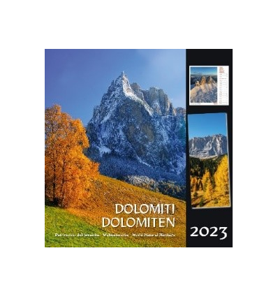 Postkartenkalender  Dolomiten, hochformat SCHLERN 2023