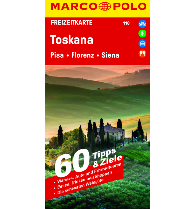 Freizeitkarte Toskana - Pisa/Florenz/Siena