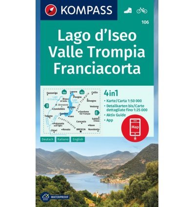 Lago d'Iseo, Valle Trompia, Franciacorta 1:50.000