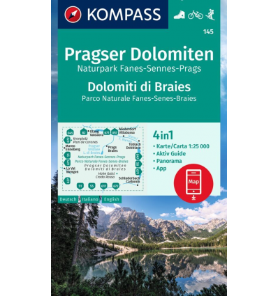 Pragser Dolomiten, Naturpark Fanes-Sennes-Prags 1:25.000