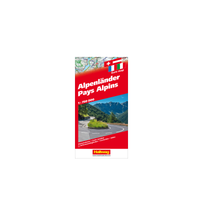 Straßenkarte Alpenländer 1:750000