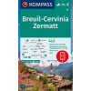 Breuil, Cervinia, Zermatt 1:50.000