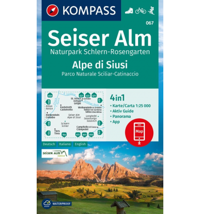 Seiser Alm, Naturpark Schlern - Rosengarten 1:25.000