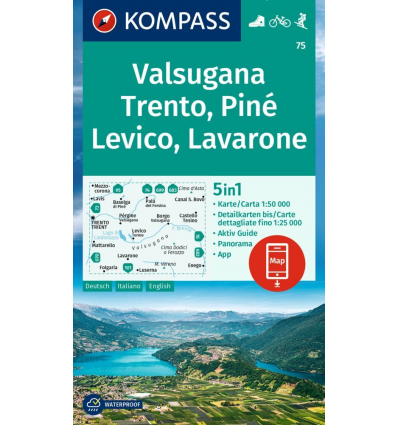 Valsugana, Trento, Piné, Levico, Lavarone 1:50.000