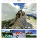 Postkartenkalender Dolomiten, querforma DREI ZINNEN 2025