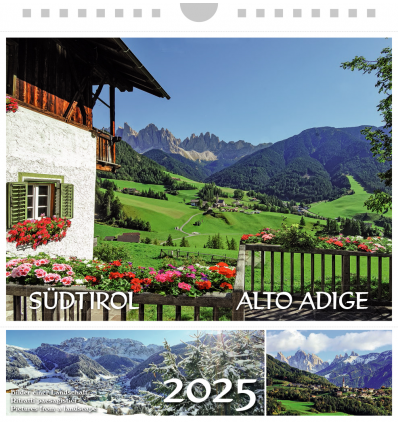Postkartenkalender Südtirol, querformat GEIßLERGRUPPE 2025