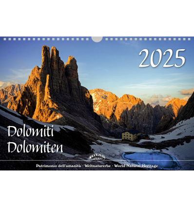 Bildkalender Dolomiten, querformat VAJOLETTÜRME 2025