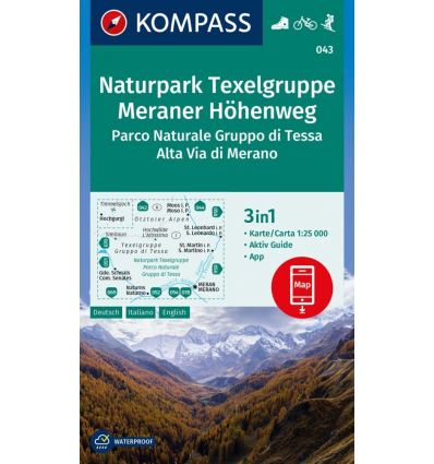 Parco Naturale Gruppo di Tessa, Alta Via di Merano 1:25.000