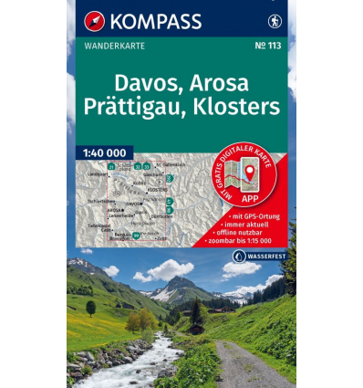 Davos, Arosa, Prättigau, Klosters 1:40.000