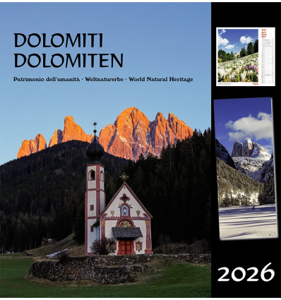 Calendario piccolo Dolomiti Val di Funes 2026
