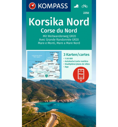 Korsika Nord 1:50.000, SET aus 3 Karten