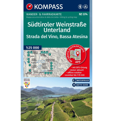 Strada del Vino, Bassa Atesina 1:25.000