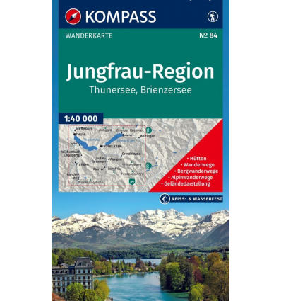 Jungfrau-Region, Thunersee, Brienzersee 1:40.000